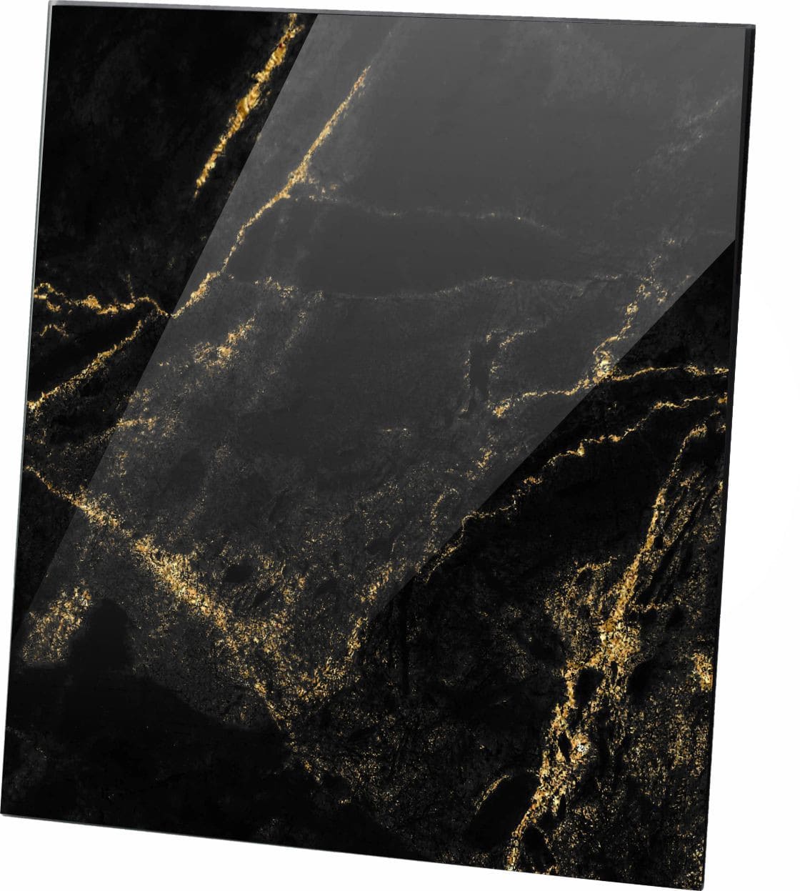 Glass panel колір - чорно-золотий мармур 01-186
