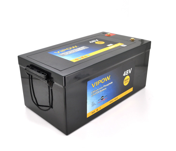 Vipow LiFePO4512-50/40 51,2V 50Ah з вбудованою ВМS платою 40A, 48V (520x269x220)