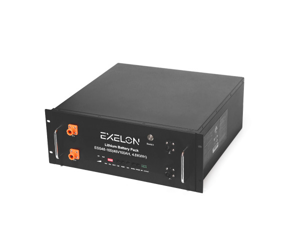 ESS-48V-100Ah LiFePO4 48V 100AH 4800Wh, (BMS 100A/100A) (482х450х177), 43,5kg 6000 циклiв
