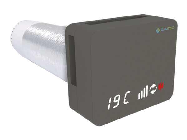 Стеновой рекуператор Climtec Optima 100 Standard RAL 7022 Сіра умбра ...