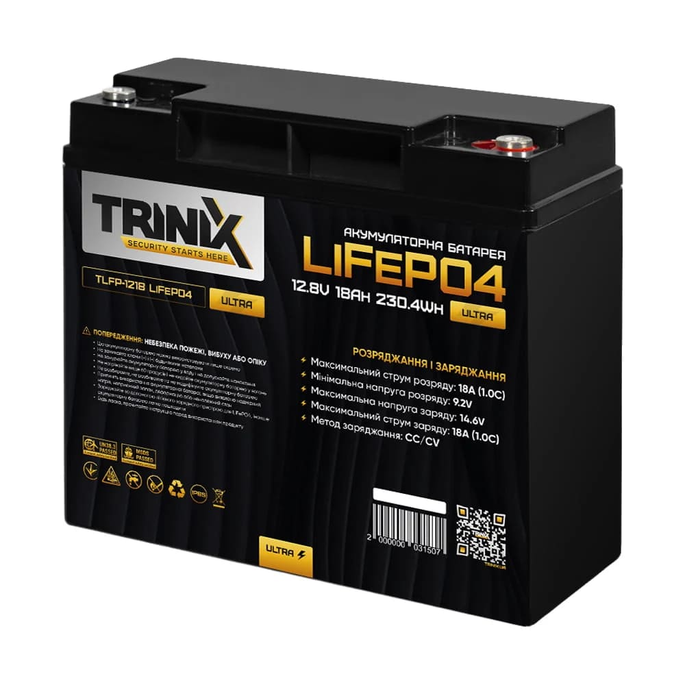 TRINIX 18 Ah 12V TLFP-1218 Ultra LiFePO4 (44-00083)