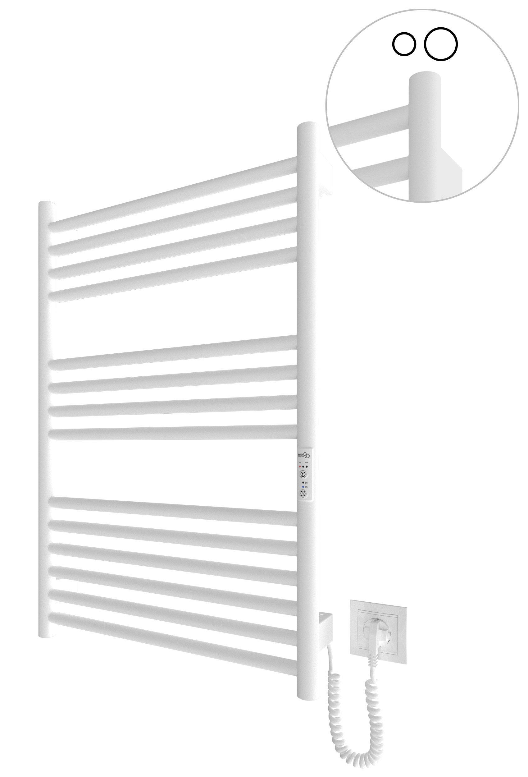 Hygge Family Электрический полотенцесушитель HF Greenwich 770х530 белый мат