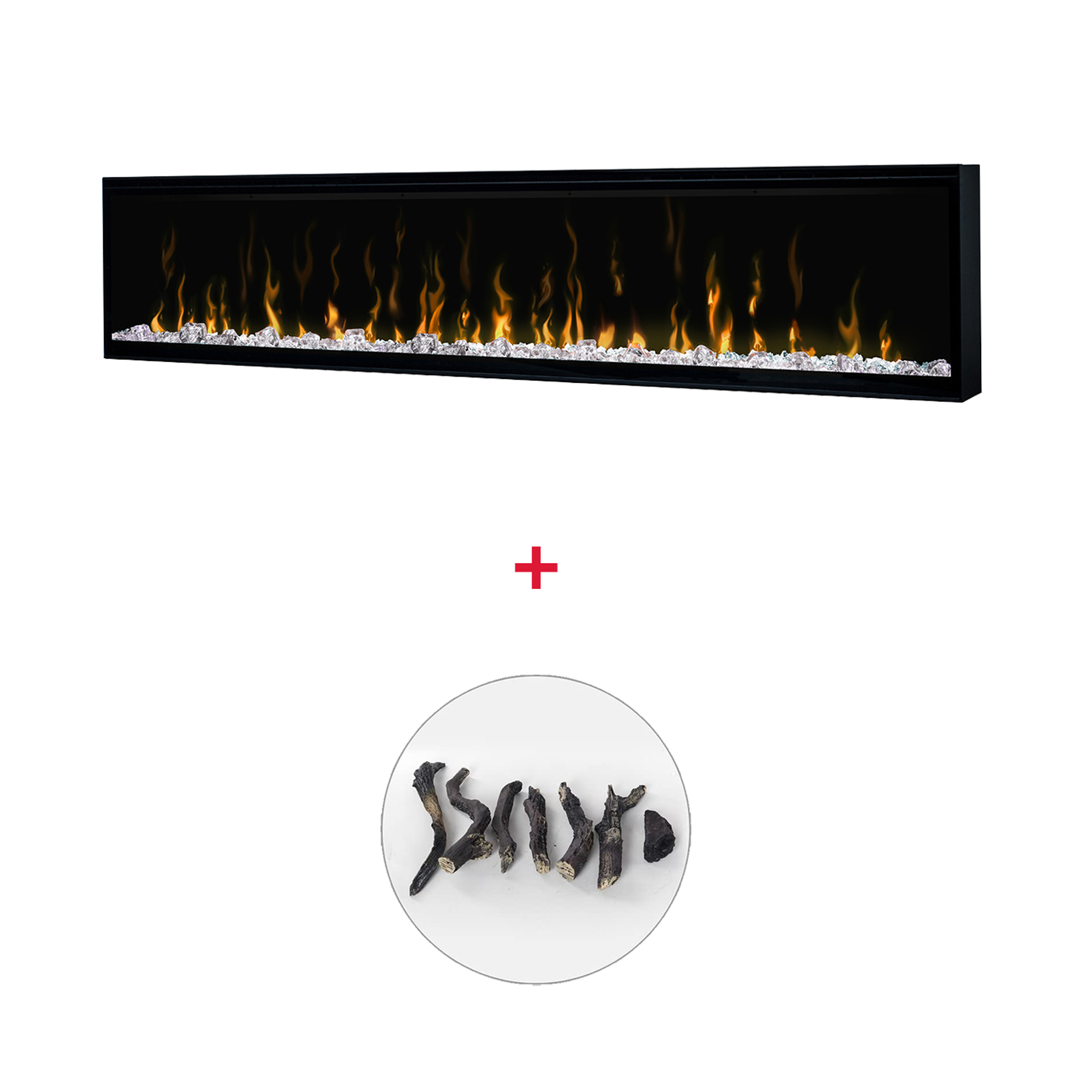 Dimplex Xlf74 Installation Електрокамін з обігрівом Dimplex Ignite XL 74 (XLF74) з кристалами ...