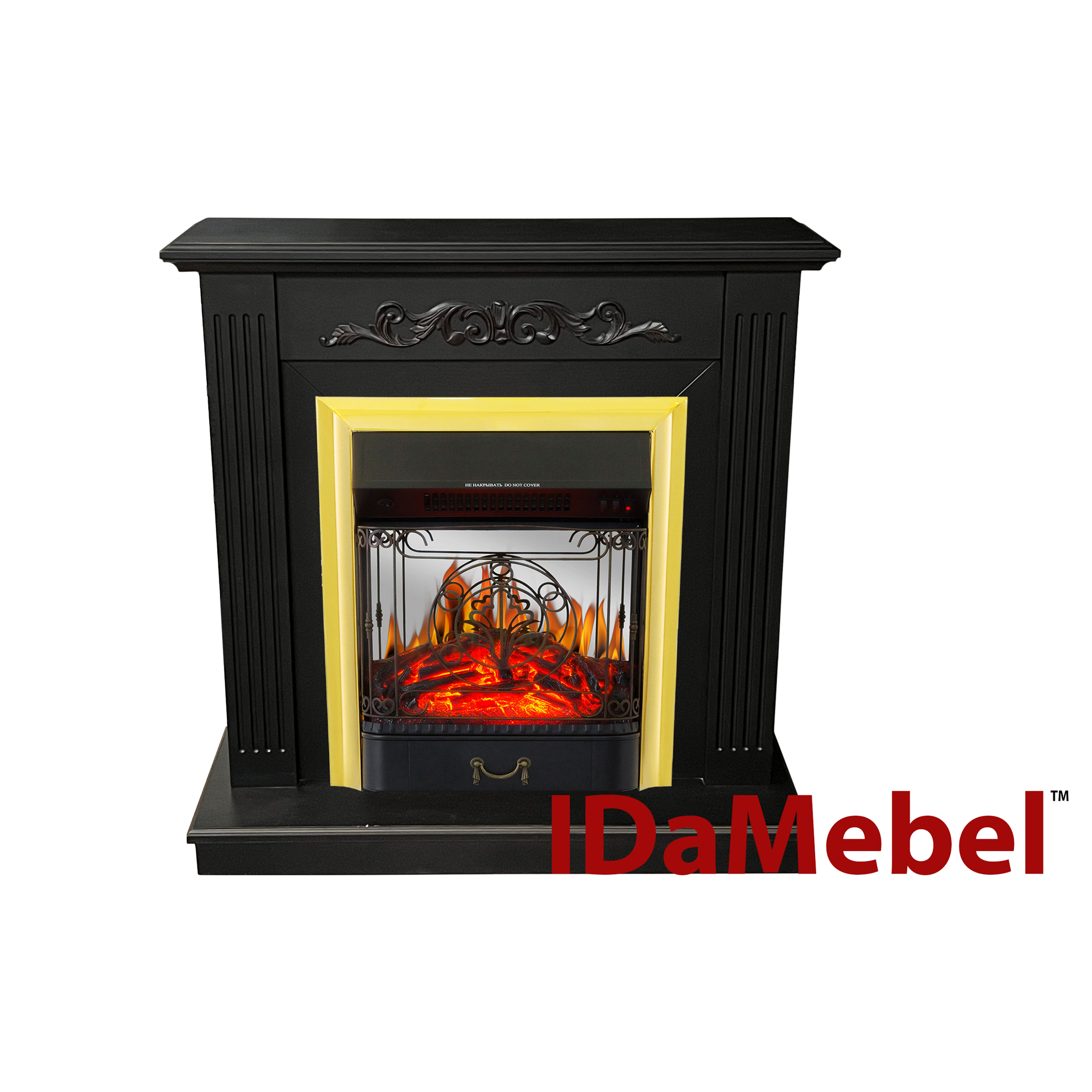 IDaMebel Каминокомплект IDaMebel Elaine темный шоколад Majestic Brass