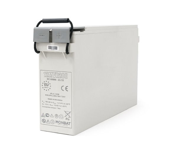 MONBAT FRONT TERMINAL 12MVR200 AGM 12V/200 Ah, 555x125x316 мм