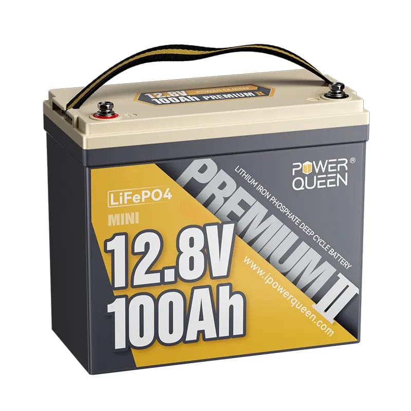 Power Queen 12.8V 100Ah Mini, 1280Wh, BMS 100A (P12V100-PREM-16-A60-DE)