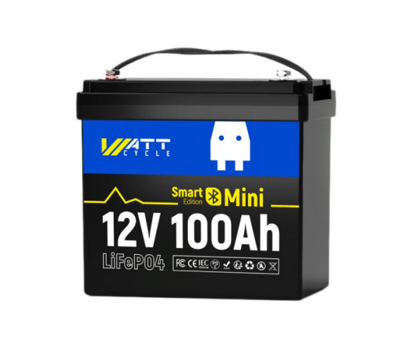 WattCycle WT12V100AH100MINIBT Bluetooth 12,8V 100Ah, 1,28kWh, BMS50A@4S, 6000 cycles