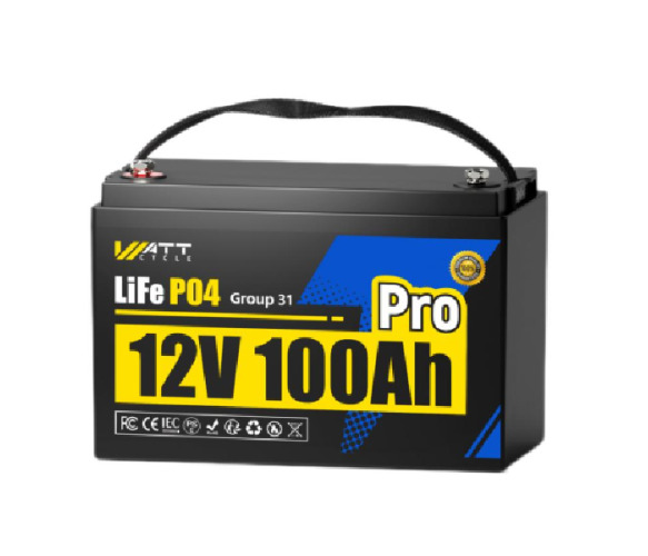 WattCycle WT12V100AH110PRO Bluetooth 12,8V 100Ah, 1,28kWh, BMS110A@4S, 5000-15000 cycles, IP66