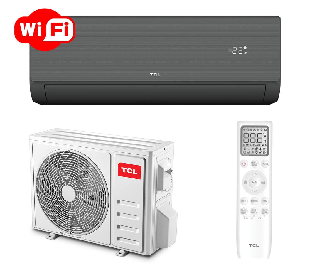 TCL TAC-24CHSD/ZG41IHB Black Heat Pump Inverter R32 WI-FI